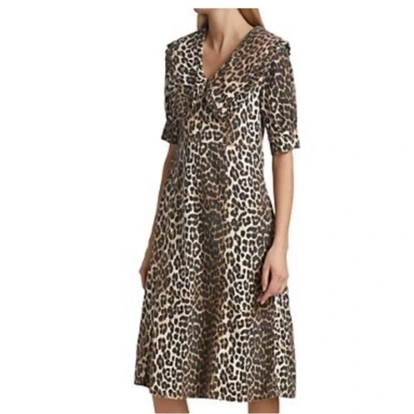 white christmas dresses Leopard Print Denim Betzy Cropped